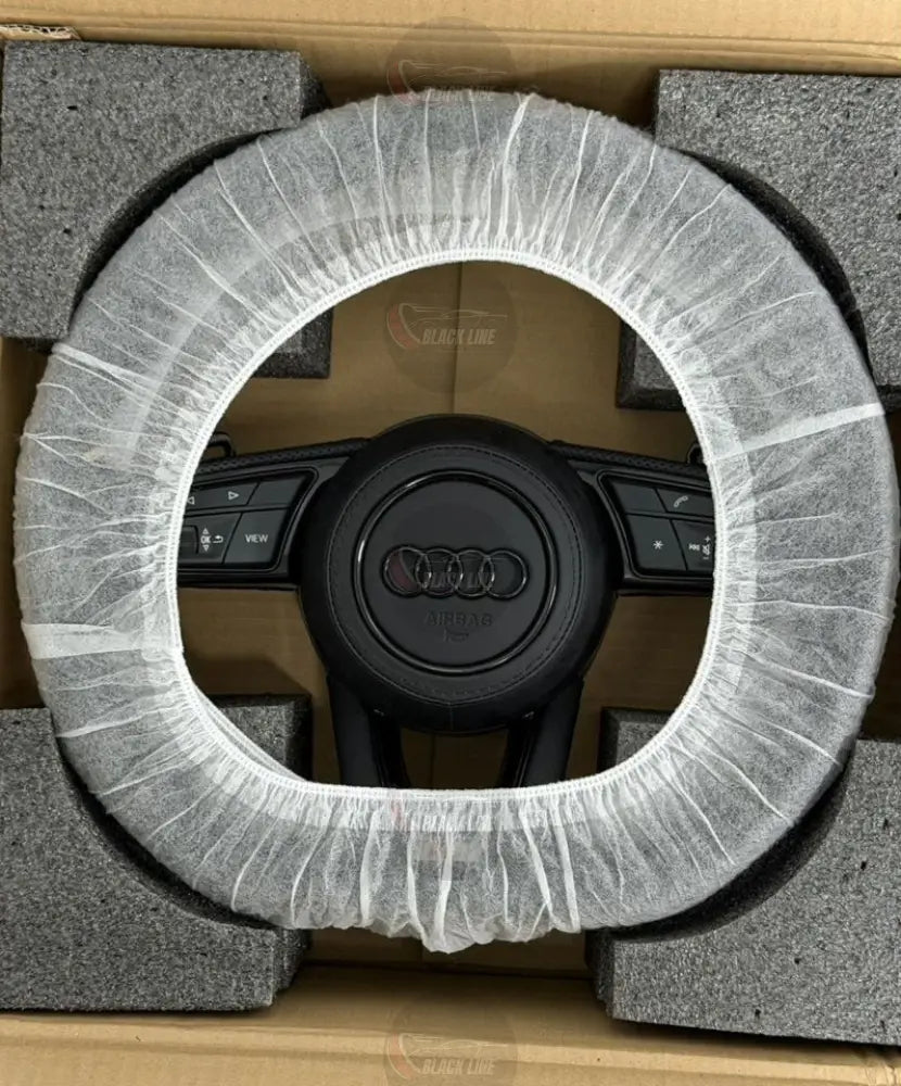 Volante Audi S line | Cuero Negro Perforado Multifunción y Levas