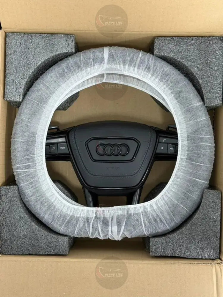 Volante Audi S/RS Sport en Cuero Negro Perforado con Levas y Multifunción