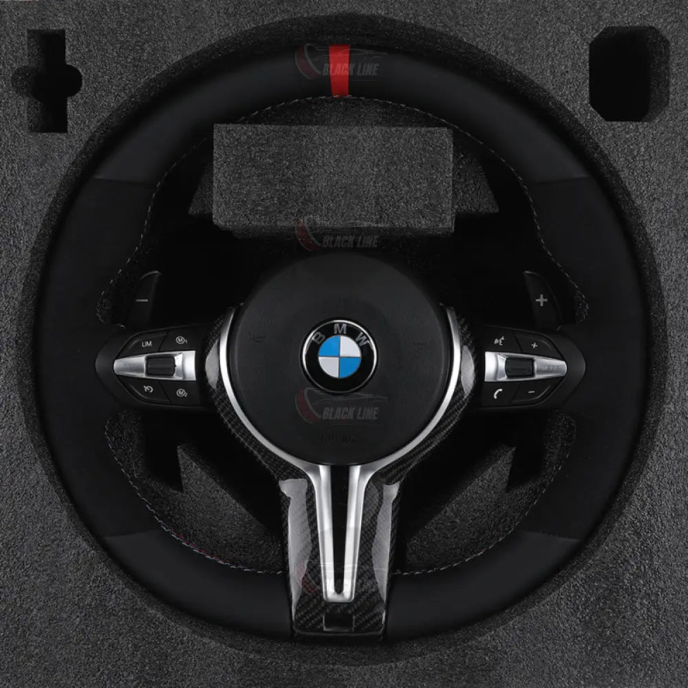 Volante BMW M Performance en Cuero Negro y Fibra de Carbono con Levas M1/M2 y Multifunción