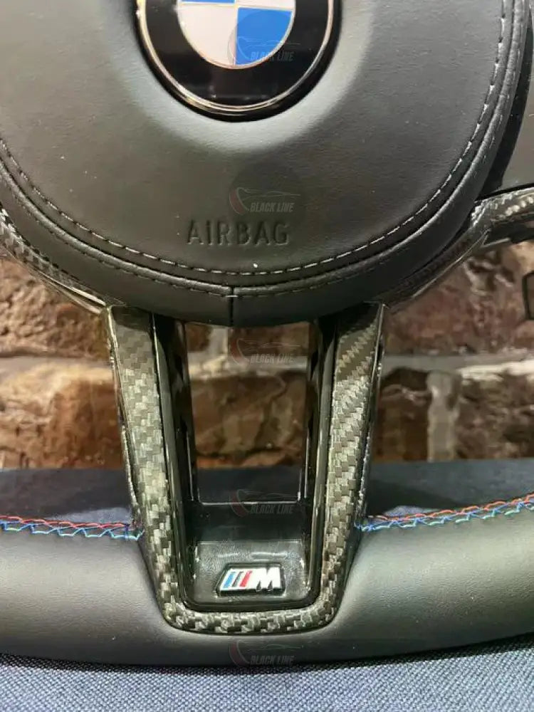 Volante BMW M Performance en Cuero Negro y Fibra de Carbono con Botones M1/M2 Levas y Multifunción