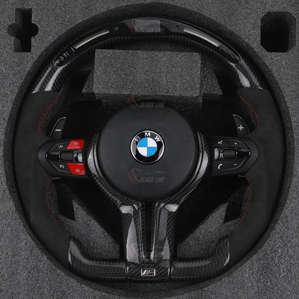 Volante BMW M Performance en Fibra de Carbono y Alcantara con Race Display Levas M1/M2 y Multifunción