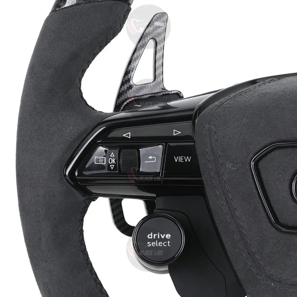 Volante Deportivo Audi de Carbono y Alcántara con LED Levas Drive Select Start Engine Stop y Airbag Incluido