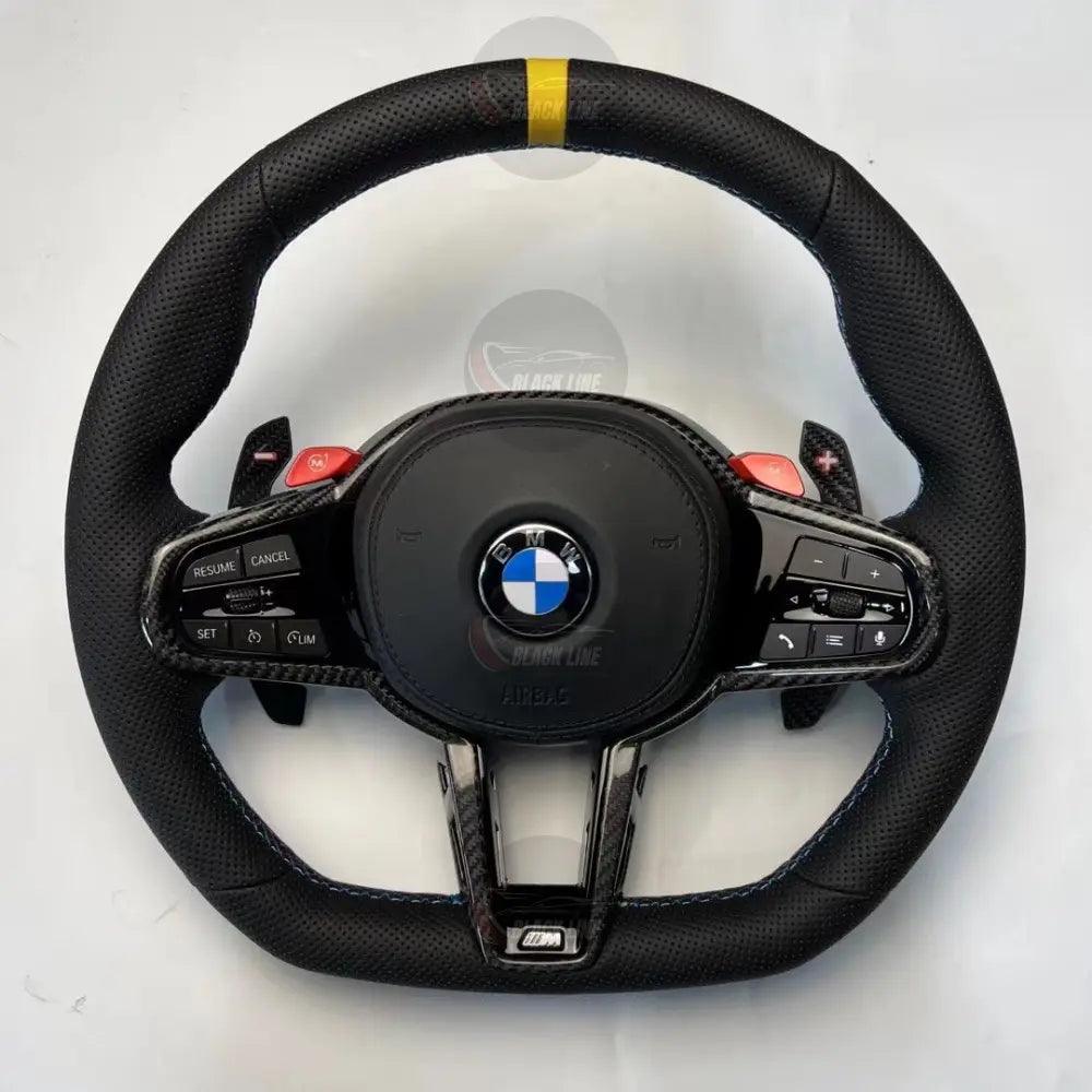 Volante Deportivo BMW M Performance en Fibra de Carbono Cuero Perforado y M1/M2