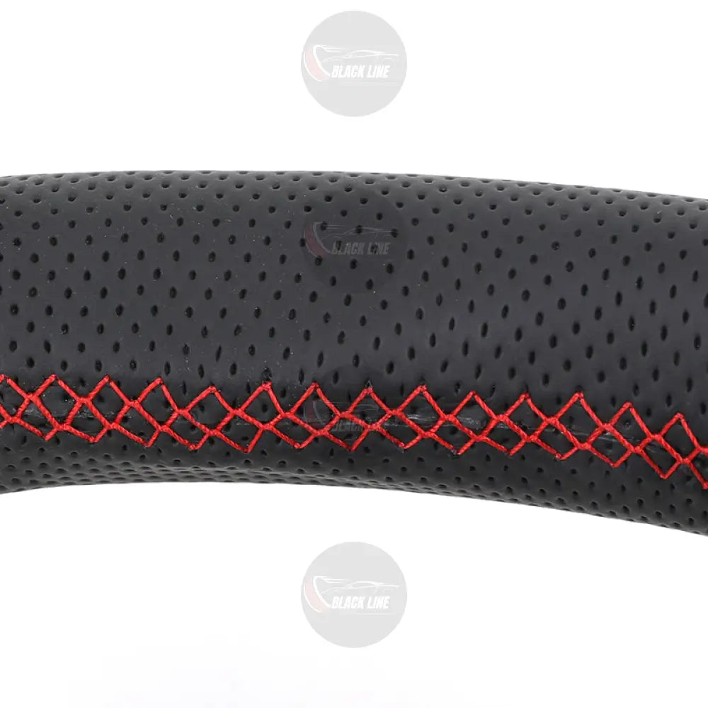 Volante Mercedes AMG Carbono Negro + Plata | Costura Roja + Levas