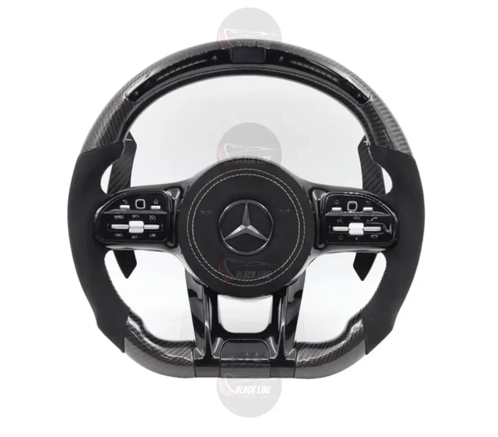 Volante Mercedes-AMG de Fibra de Carbono Alcantara y Pantalla LED