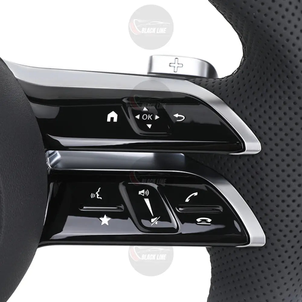 Volante Mercedes-AMG de Fibra de Carbono y Cuero Perforado con Airbag Incluido