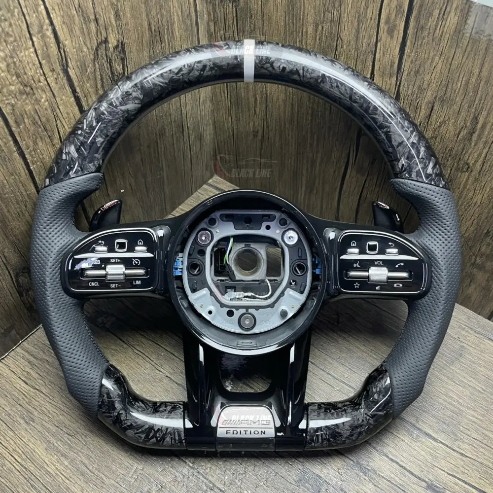 Volante Mercedes-AMG Edition en Carbono Negro Cuero Perforado Levas y Multifunción