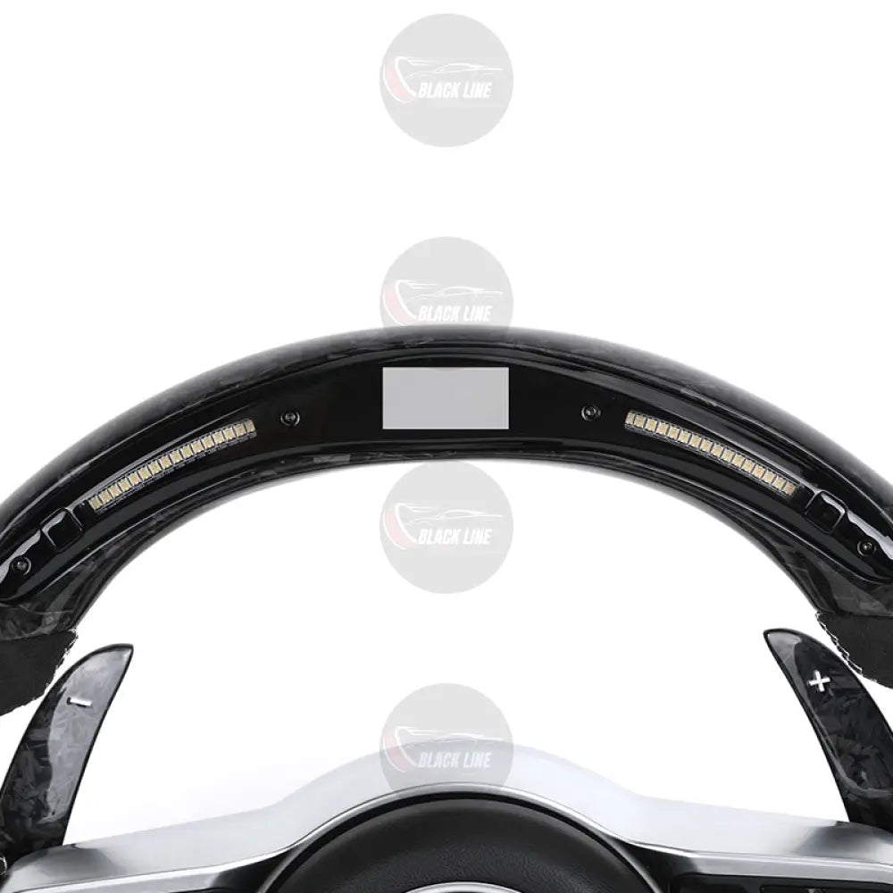 Volante Porsche deportivo en fibra de carbono forjada Alcántara y pantalla LED con airbag incluido