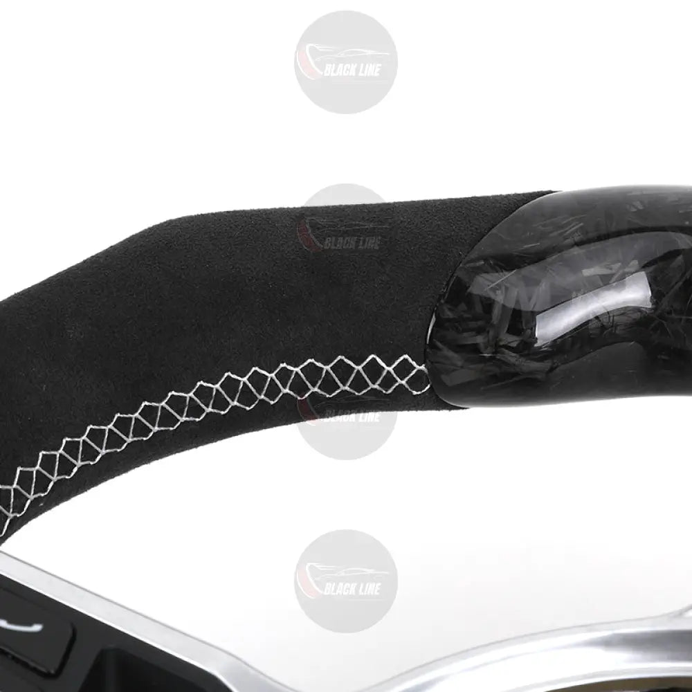 Volante Porsche deportivo en fibra de carbono forjada Alcántara y pantalla LED con airbag incluido