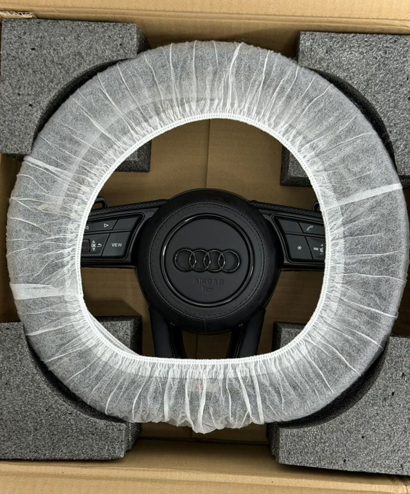 Volante Audi S line | Cuero Negro Perforado, Multifunción y Levas