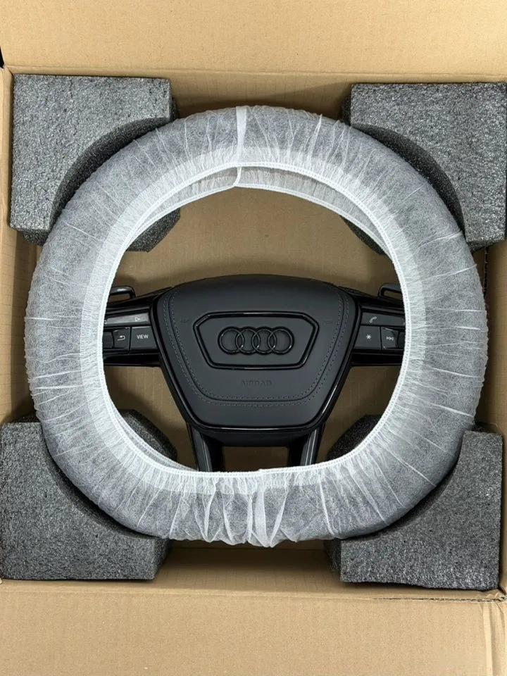 Volante Audi S/RS Sport en Cuero Negro Perforado con Levas y Multifunción