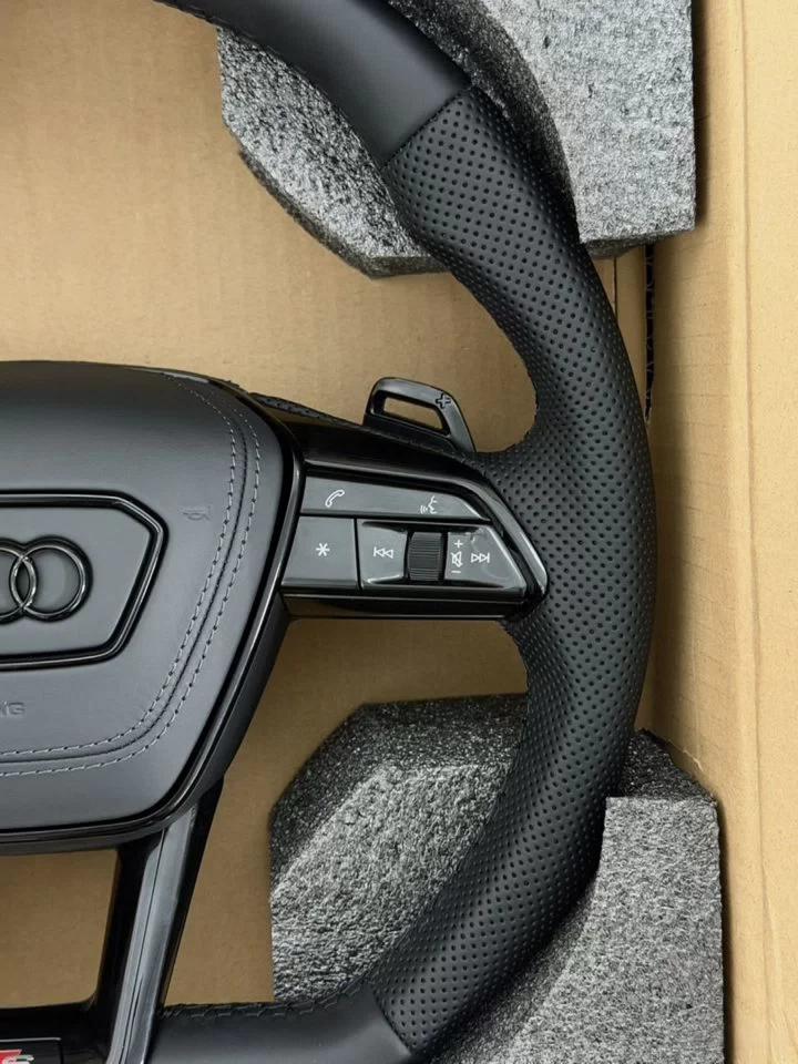 Volante Audi S/RS Sport en Cuero Negro Perforado con Levas y Multifunción