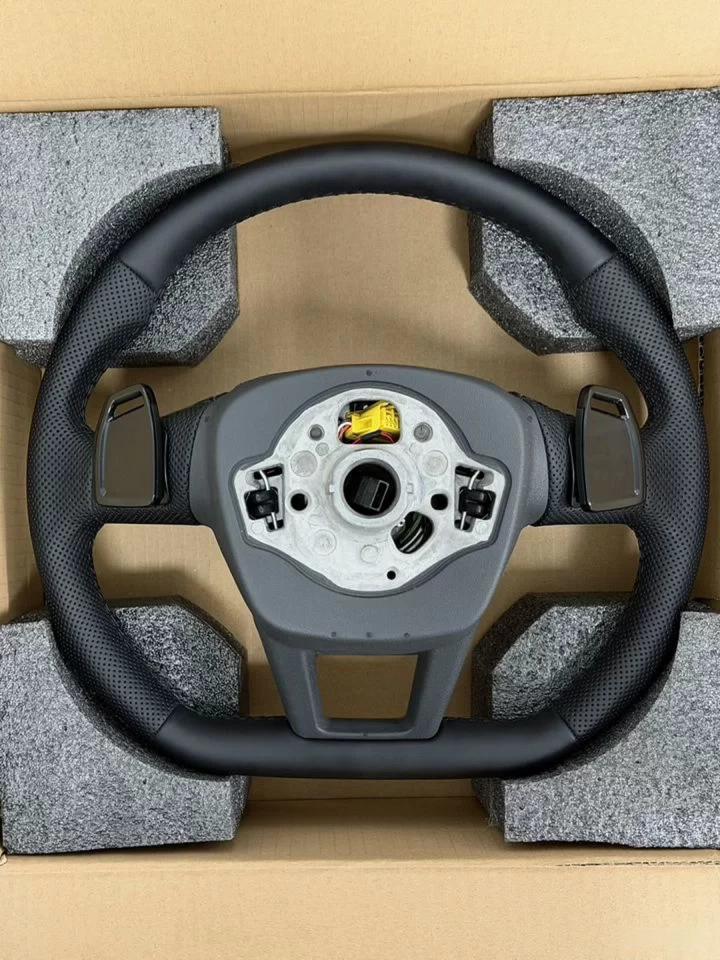 Volante Audi S/RS Sport en Cuero Negro Perforado con Levas y Multifunción
